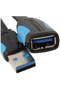 Кабель-удлинитель Vention USB 3.0 AM/AF - 3м плоский VAS-A13-B300