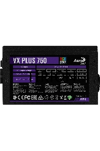 Блок питания Aerocool / Formula VX PLUS 750 RGB, 750Вт, 120мм, черный