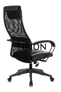 Кресло руководителя Бюрократ CH-608/BLACK TW-01 TW-11 черный, спинка сетка, искусст.кожа/ткань