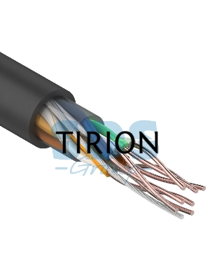 Кабель UTP REXANT 4PR 24AWG, CU (медь), CAT5e, 100 МГц, PE, черный, OUTDOOR, бухта 50 м