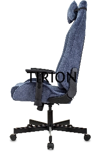 Кресло игровое Knight N1 Fabric синий Light-27 с подголов. крестовина металл