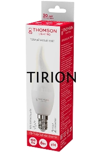 Лампа светодиодная Hiper THOMSON LED TAIL CANDLE 6W 480Lm E14 3000K TH-B2025