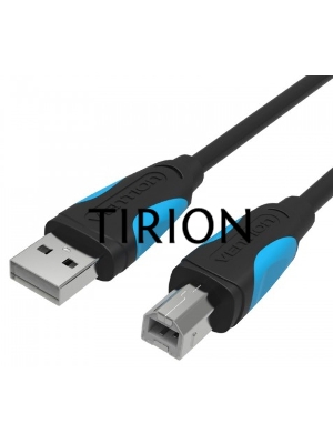Кабель Vention USB 2.0 AM/BM  - 5м. Черный