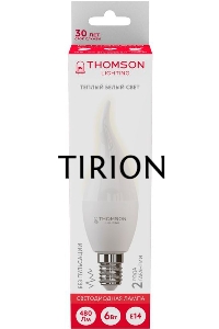 Лампа светодиодная Hiper THOMSON LED TAIL CANDLE 6W 480Lm E14 3000K TH-B2025
