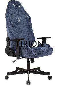 Кресло игровое Knight N1 Fabric синий Light-27 с подголов. крестовина металл