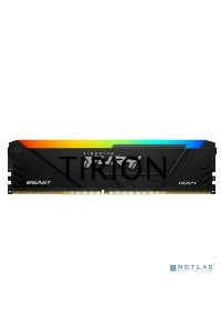 Оперативная память Kingston Fury Beast, DDR4, 16GB (1x16GB), 3200MHz, CL16, с радиатором, RGB, чёрный