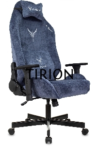 Кресло игровое Knight N1 Fabric синий Light-27 с подголов. крестовина металл