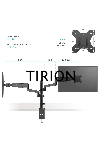 Кронштейн (держатель) ONKRON G140 для двух мониторов 13
