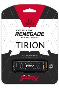 Накопитель SSD M.2 Kingston 1000Gb Fury Renegade <SFYRS/1000G> (PCI-E 4.0 x4, up to 7300/6000Mbs, 1000000 IOPS, 3D TLC, NVMe, 1000TBW, Phison E18, 22х80mm, LP graphen heatsink)
