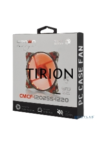 Вентилятор для корпуса Crown CMCF-12025S-1220 черный/красный, 120 мм, 1650 об/мин, 28 дБ, 3 pin