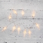 Гирлянда светодиодная «Сосульки» 1.5 м, 10 LED, прозрачный ПВХ, цвет свечения теплый белый, 2 х АА (батарейки не в комплекте) NEON-NIGHT