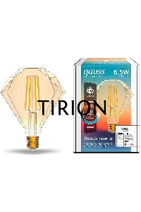 Лампа светодиодная Gauss филаментная Smart Home DIM+CCT E27 Diamond Golden 6,5 Вт 2000-5500К 1370112
