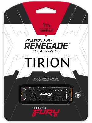 Накопитель SSD M.2 Kingston 1000Gb Fury Renegade <SFYRS/1000G> (PCI-E 4.0 x4, up to 7300/6000Mbs, 1000000 IOPS, 3D TLC, NVMe, 1000TBW, Phison E18, 22х80mm, LP graphen heatsink)