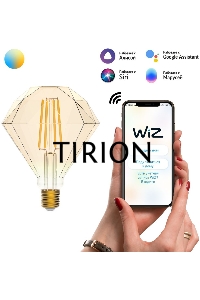 Лампа светодиодная Gauss филаментная Smart Home DIM+CCT E27 Diamond Golden 6,5 Вт 2000-5500К 1370112