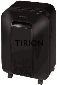 Шредер Fellowes PowerShred LX200 черный (секр.P-4)/перекрестный/12лист./22лтр./скрепки/скобы/пл.карты