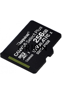 Флеш карта microSDHC 256GB microSDXC Class10 Kingston <SDCS2/256GBSP> UHS-I Canvas Select up to 100MB/s без адапт