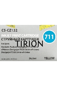 Картридж струйный Cactus CS-CZ132 №711 желтый (26 мл) для HP DesignJet T120/T520