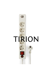 Сетевой фильтр Гарнизон 5р, 10А, 2xUSB, 1.8м, ур.защиты 4, белый, пакет