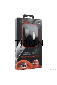 Кабель USB Cablexpert для Apple CC-P-APUSB02Bk-0.5M, MFI, AM/Lightning, серия Platinum, длина 0.5м, черный, блистер