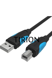 Кабель Vention USB 2.0 AM/BM  - 8м. Черный Кабель Vention USB 2.0 AM/BM  - 8м. Черный