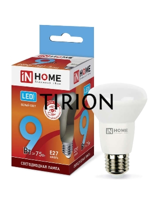 Лампа светодиодная LED-R63-VC 9Вт 230В E27 4000К 810лм IN HOME 4690612024325