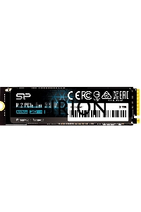 Накопитель SSD Silicon Power P34A60, 2Tb, PCIe 3.0 x4, M.2 2280, NVMe, R/W 2200/1600