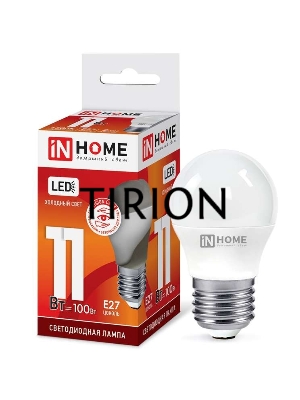 Лампа светодиодная LED-ШАР-VC 11Вт 230В E27 6500К 990лм IN HOME 4690612024943