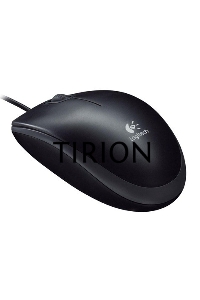 Мышь проводная Logitech B100 черный, 1000 dpi, USB, кнопки - 3