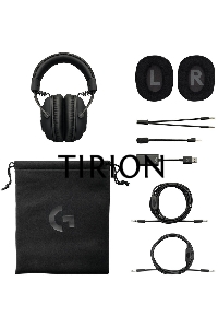 Наушники с микрофоном Logitech G Pro X черный 2м мониторные оголовье (981-000819)