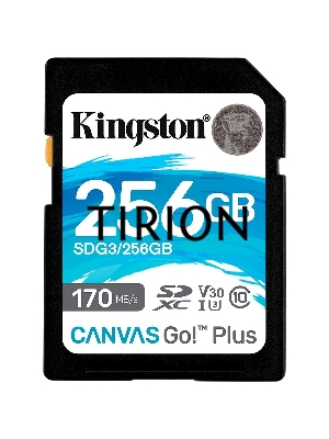 Карта памяти Kingston 256GB SDXC Canvas Go Plus 170R C10 UHS-I U3 V30 EAN: 740617301519