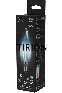 Светодиодная лампа GAUSS 104801207 LED Filament Свеча на ветру E14 7W 580lm 4100К 1/10/50