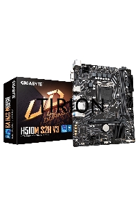 Материнская плата Gigabyte H510M S2H V3, LGA 1200, Intel H470, 2xDDR4, 4xSATA, 1xM.2, 1xPCIe 3.0 x16, 1xDP, 1xHDMI, 1xVGA, 1x 1Gb LAN, 2xUSB-A 3.2 Gen 1, 4xUSB-A 2.0, 3x 3.5 мм, 7.1, mATX
