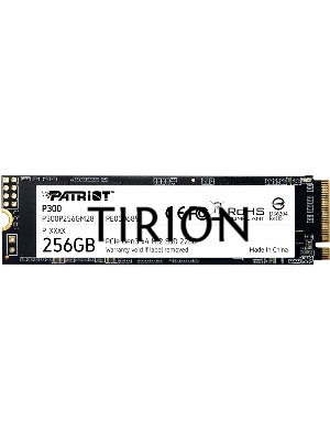 Накопитель SSD Patriot P300, 256GB, PCIe 3.0 x4, M.2 2280, NVMe, R/W 1700/1100