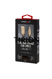 Кабель Crown USB - USB Type-C CMCU-3132C brown