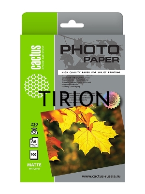 Фотобумага Cactus CS-MA6230100 A6/230г/м2/100л./белый матовое для струйной печати