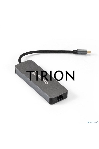Док-станция ExeGate DUB-21C/PD/HL (кабель-адаптер USB Type-C --> 2xUSB3.0 + PD 100W + HDMI 4K@60Hz + Lan RJ45 10/100/1000Mb, Plug&Play, серая)