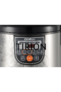 Мультиварка Centek CT-1498 (чёрный, сталь) 700Вт, 5.0л, 10 программ + 28 программ Мультишеф