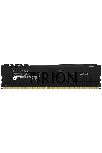 Оперативная память Kingston Fury Beast, DDR4, 16GB (1x16GB), 3600MHz, CL18, с радиатором, черный