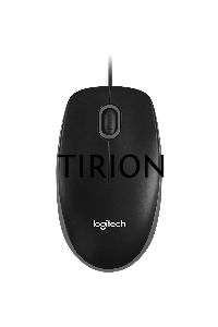 Мышь проводная Logitech B100 черный, 1000 dpi, USB, кнопки - 3
