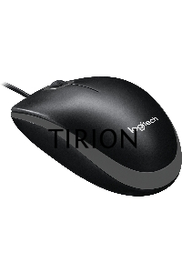 Мышь проводная Logitech B100 черный, 1000 dpi, USB, кнопки - 3