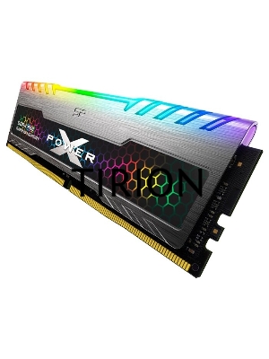 Оперативная память Silicon Power Xpower Turbine, DDR4, 16GB (1x16 GB), 3200 MHz, CL16, радиатор, RGB, серый