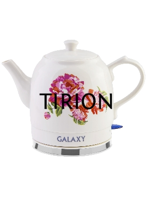 Чайник электрический Galaxy Line GL 0503, белый, керамический корпус, 1400 Вт, 1,4 л, индикатор работы, указатель максимального уровня воды