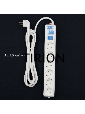 Фильтр-удлинитель Power Cube PRO SPL6-16-P-3М, 3,0 м, LC контур, 16А/3,5кВт 3*1,5мм