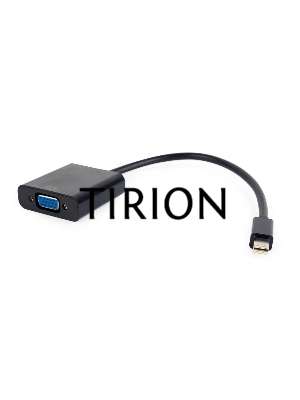 Переходник miniDisplayPort - VGA, Cablexpert A-mDPM-VGAF-02, 20M/15F, длина 15см, черный, пакет