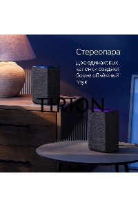 Умная колонка Яндекс Станция 2, 30Вт, с голосовым ассистентом Алиса, медный (YNDX-00051C) образует стереопару с любой другой яндекс станцией