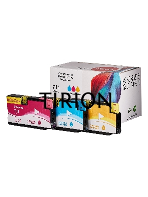 Набор струйных картриджей Sakura P2V32A (№711 Tri-colour) для HP, триколор, 73 мл. (3шт)