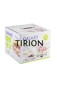 Чайник электрический Galaxy Line GL 0503, белый, керамический корпус, 1400 Вт, 1,4 л, индикатор работы, указатель максимального уровня воды