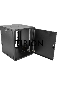 Шкаф коммутационный ЦМО (ШРН-9.350.1-9005) настенный 9U 600x350мм пер.дв.стал.лист 200кг черный 300мм