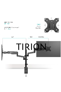 Кронштейн (держатель) ONKRON G140 для двух мониторов 13