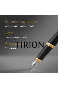 Ручка перьевая Parker Urban Core F309 (CW1931593) Muted Black GT F сталь нержавеющая подар.кор.